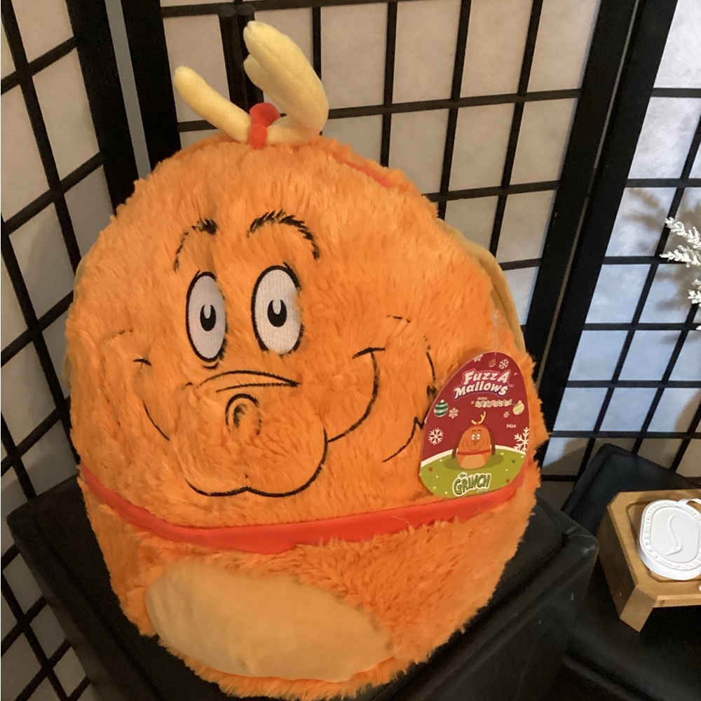 Fuzz A Mallows Orange Grinch Plush Backpack